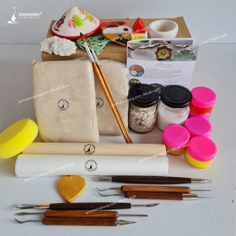 S2 Full Box Đất Sét Làm Gốm Thủ Công Nâng Cao | Gifts For Creative Air Dry Clay Craft Set | Đủ đất sét tự khô & dụng cụ