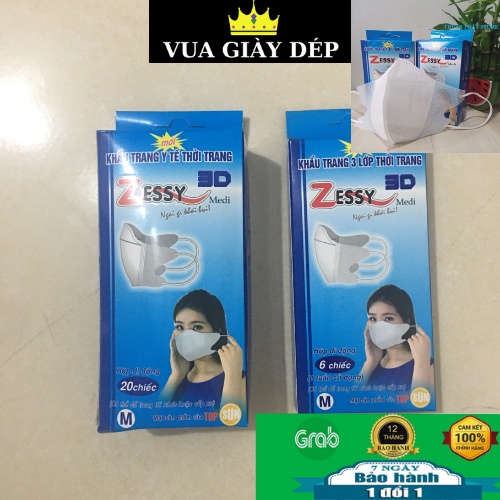 Khẩu trang 3d ZESSY - Khẩu trang y tế giấy lọc kháng khuẩn thời trang dành cho người lớn