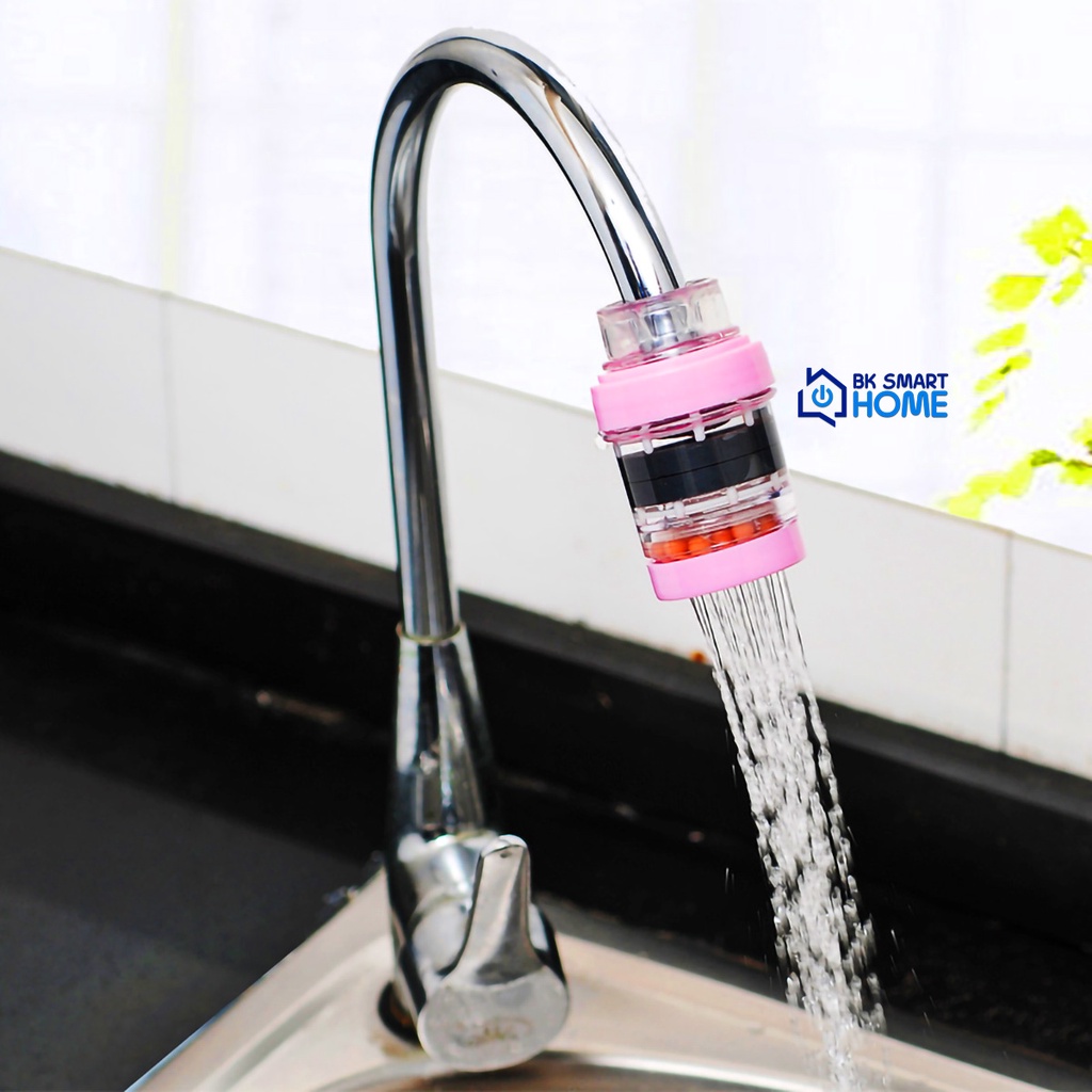 Bộ lọc nước tinh khiết 2 tầng bằng đá MAIFAN vệ sinh an toàn - Đầu lọc nước gắn vòi dễ dàng