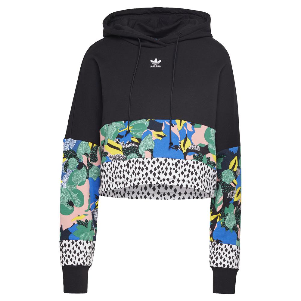 [Mã WABRD8 giảm 150K đơn 1 triệu] Áo Hoodie adidas ORIGINALS Nữ Cropped Màu Đen GC6850