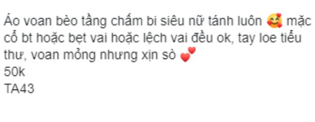 Áo voan bèo tầng chấm bi. TA43