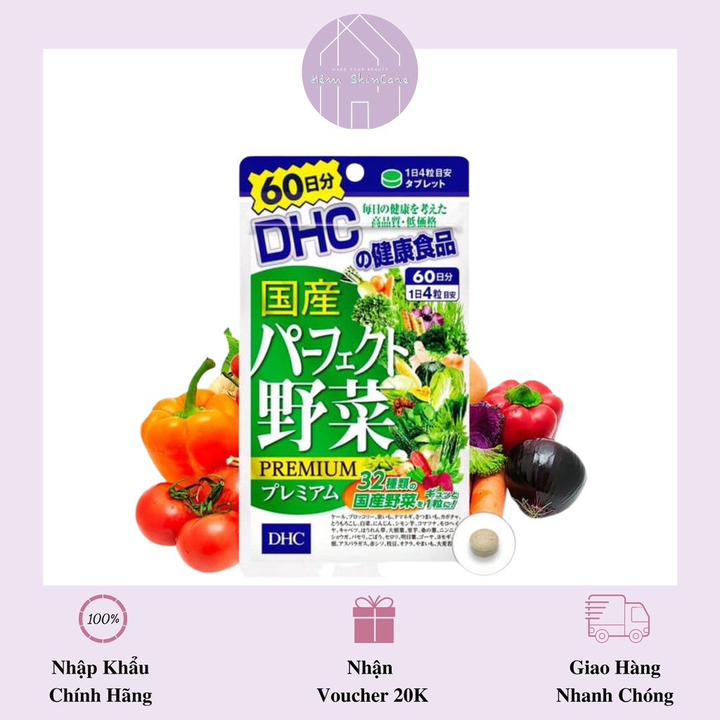 DHC Premium - Viên Rau Củ Bổ Sung Chất Xơ Nhật Bản (60 ngày)