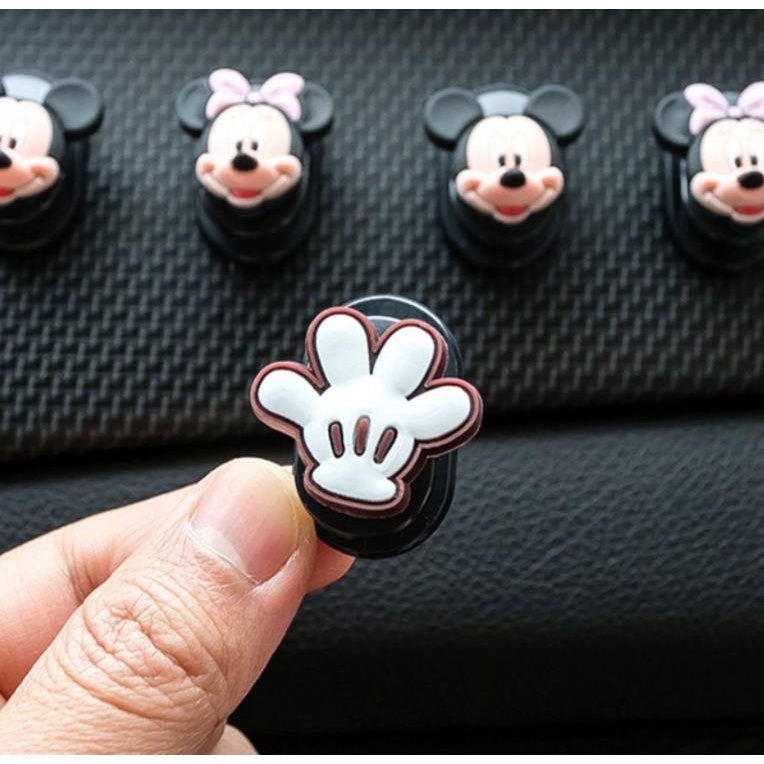 Set 2 Móc Treo Đồ Gắn Phía Trước Xe Hơi Hình Hoạt Hình Sáng Tạo Đa Năng