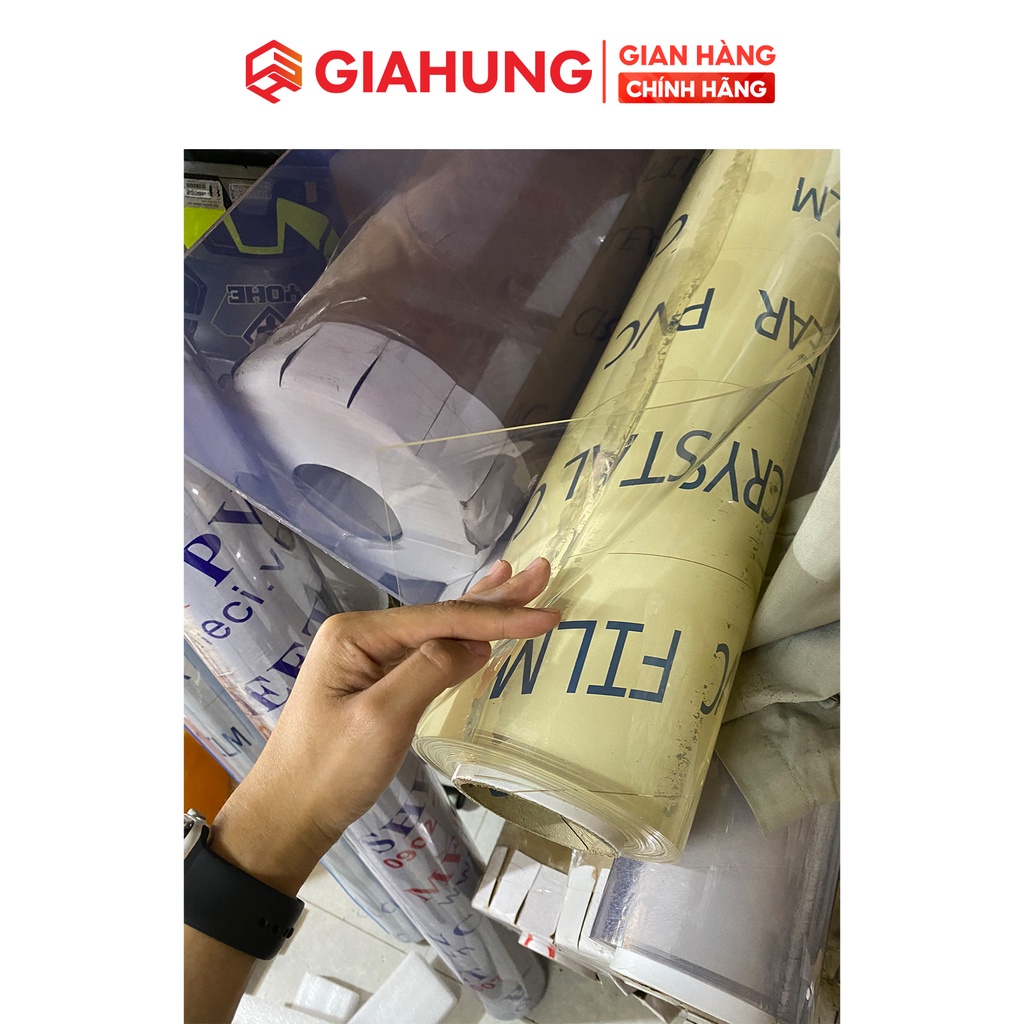 Màng nhựa PVC trong dẻo dày 1mm, khổ rộng 1400mm, dài 30m hàng cao cấp chính hãng - GIAHUNGPRO