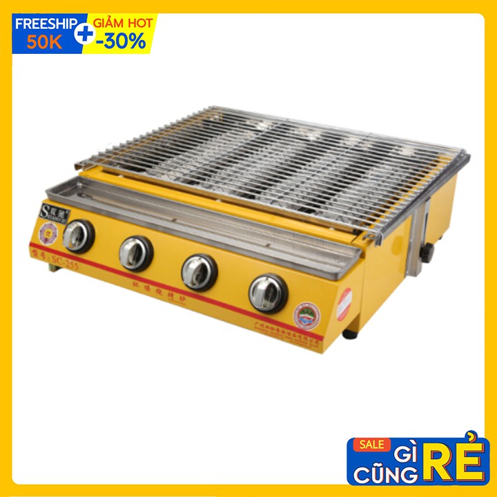 [Mã ELHADEV giảm 4% đơn 300K] Bếp nướng ga 4 họng dài - Bếp nướng bbq bằng gas 4 đầu đốt ET-K255