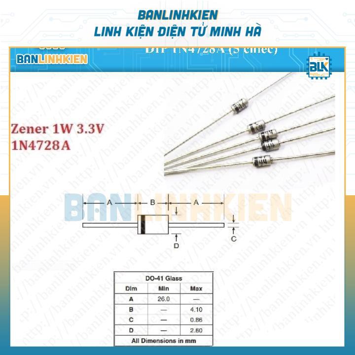 Combo 5 Chiếc Diode Ổn Áp - Zener 1W