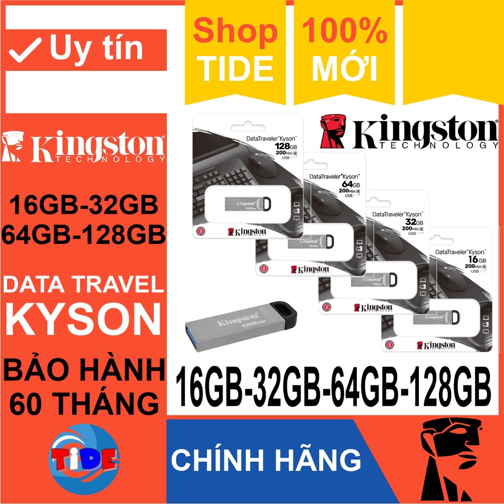 USB 128GB/64GB/32GB/16GB Kingston DataTraveler Kyson – Chính hãng – Bảo hành 5 năm