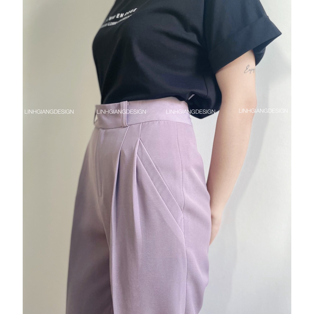 Quần baggy cúc gài thời trang thiết kế nữ cao cấp