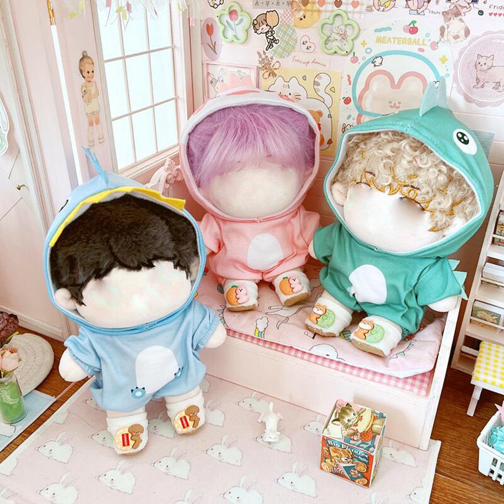 outfit doll 20cm Bộ Áo Liền Quần Hình Khủng Long/Gà Hoạt Hình Bằng Cotton