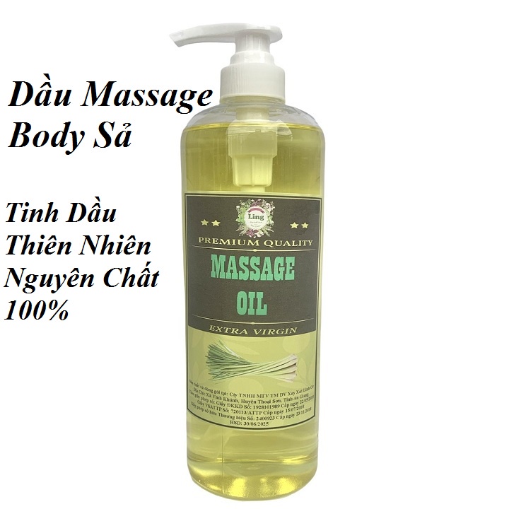 1 Lít Dầu Massage Body Tinh Dầu Sả Thiên nhiên 100% dùng cho mọi loại