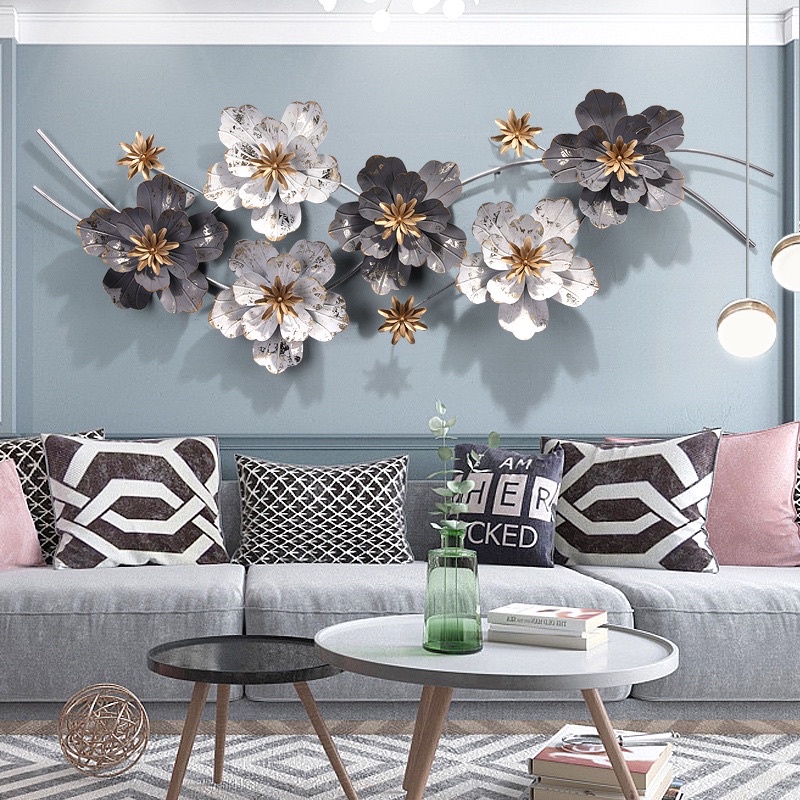 Tranh sắt treo tường decor trang trí phòng khách hiện đại. BH 3 năm