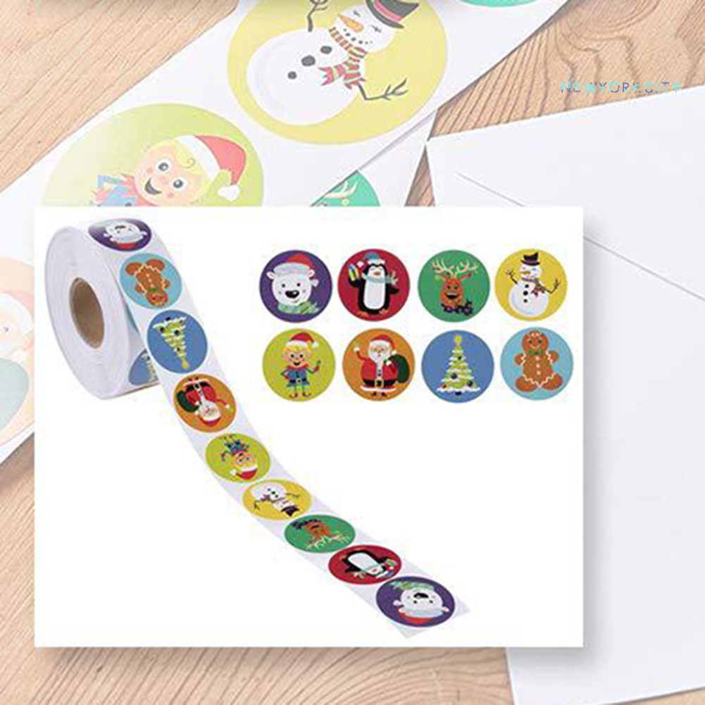 500 Nhãn Dán Trang Trí Bánh Phong Cách Giáng Sinh Đáng Yêu
