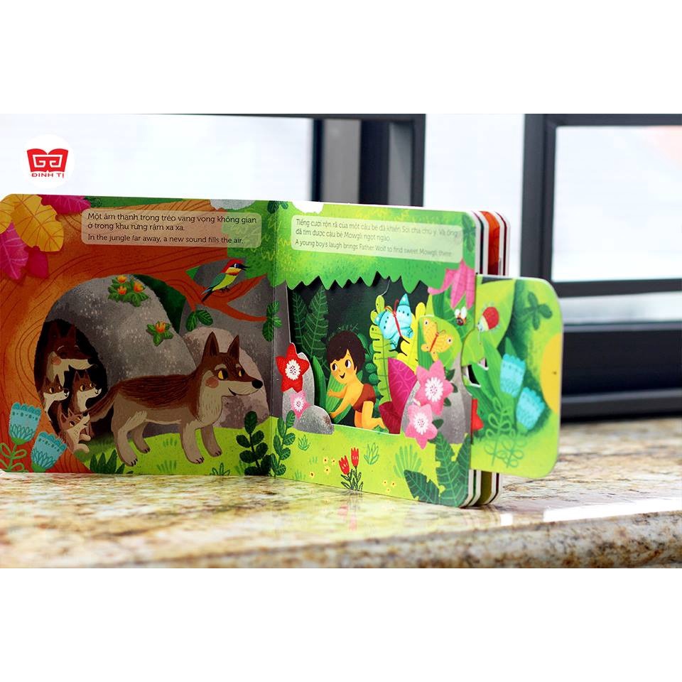 Sách tương tác - Sách chuyển động - First stories - The Jungle book - Cậu bé rừng xanh