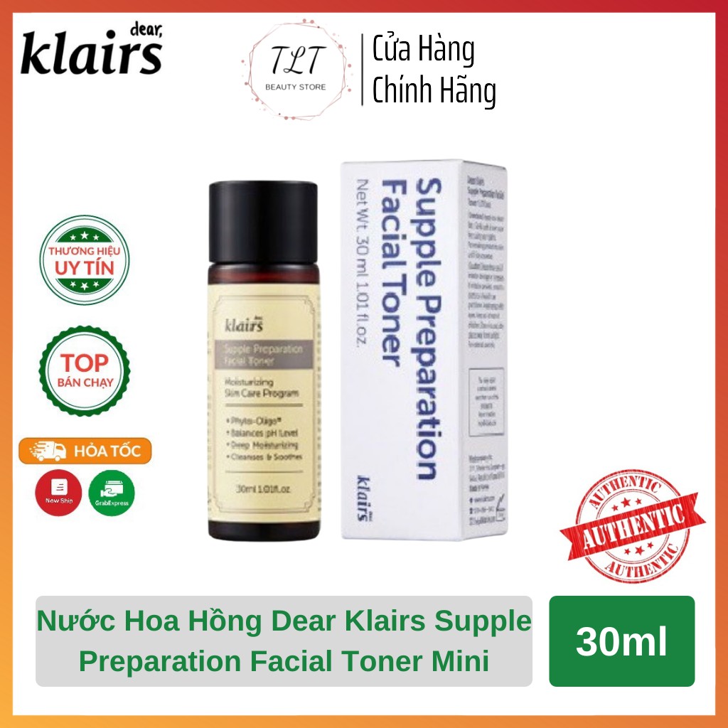 Nước Hoa Hồng Klairs Supple Preparation Facial Toner Mini - Toner Klairs 30ml