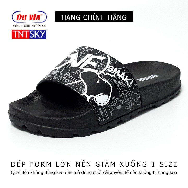 Dép quai ngang nam, nữ siêu nhẹ DUWA - Hàng chính hãng – ĐEN SH9033