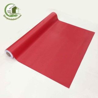 Giấy dán tường màu đỏ nhám - [ 50cm x khổ 1,2m ] - có sẵn keo