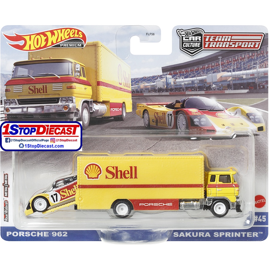 Saigontoys Hot Wheels Transport Team nhiều loại - Porsche, Ford - Xe mô hình tỷ lệ 1/64 chính hãng Mattel