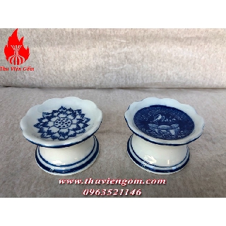 Chân nến chuẩn gốm sứ Bát Tràng