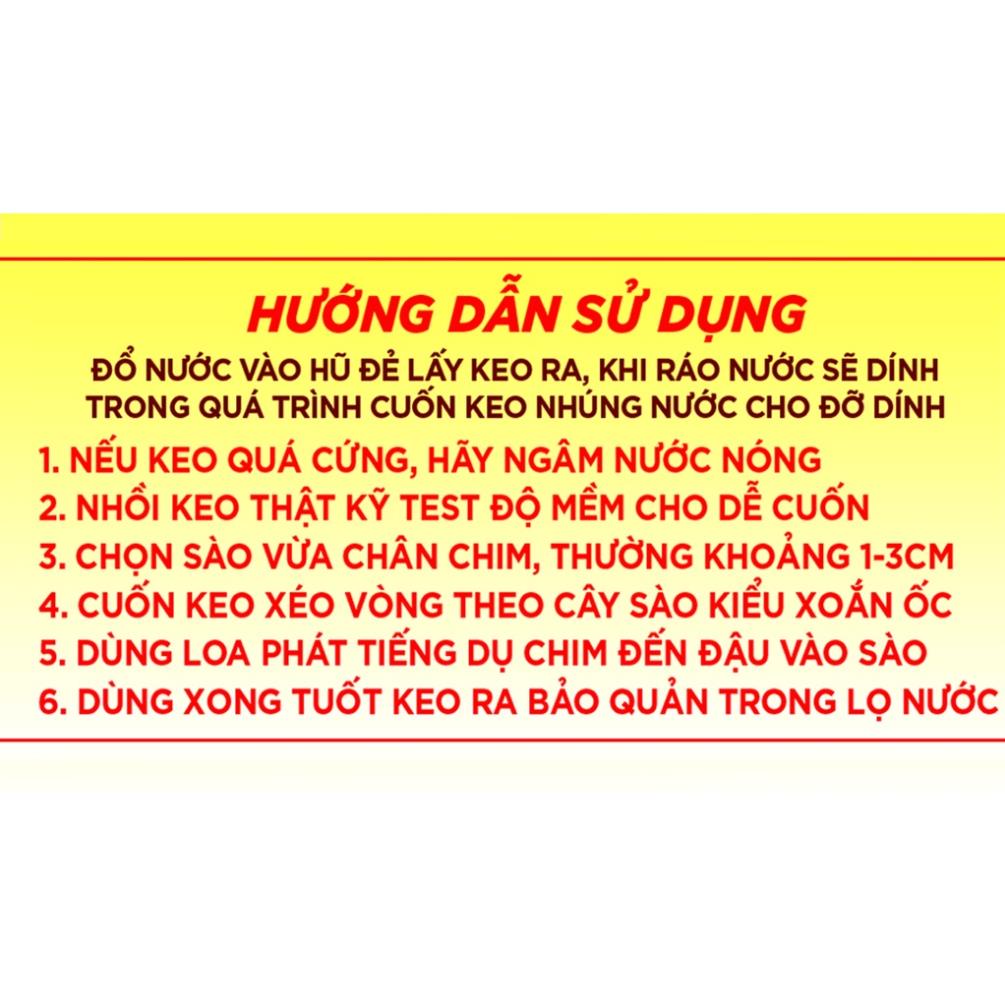 3 hũ keo bẫy chim sẻ, chào mào, trao trảo, cu gáy