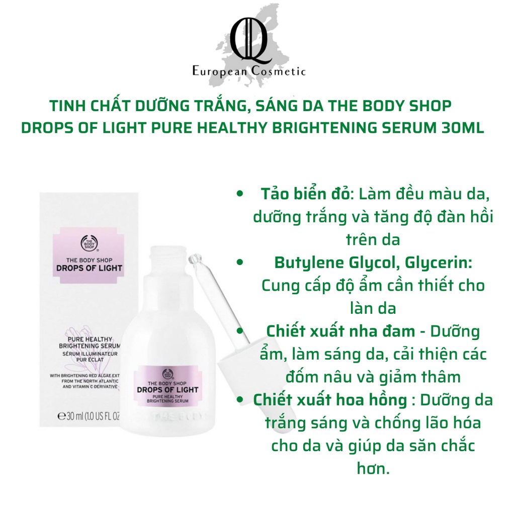 Serum dưỡng trắng da the body shop drops of light 30ml