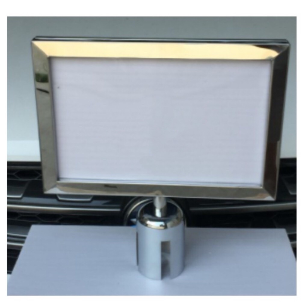 Bảng cắm cột chắn inox, Bảng menu gắn cột chắn inox khổ A3, A4, A5