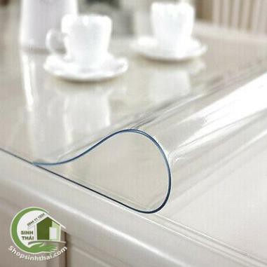 [ Dày 3mm ] Miếng kính trải bàn nhựa PVC trong suốt loại mềm dẻo, chống thấm - khổ 1,2m - chọn kích thước