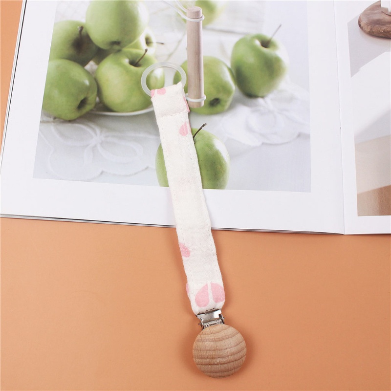 Giá Đỡ Núm Vú Giả Bằng Vải Cotton Mềm Mại In Họa Tiết Phối Dây Xích Kẹp Tiện