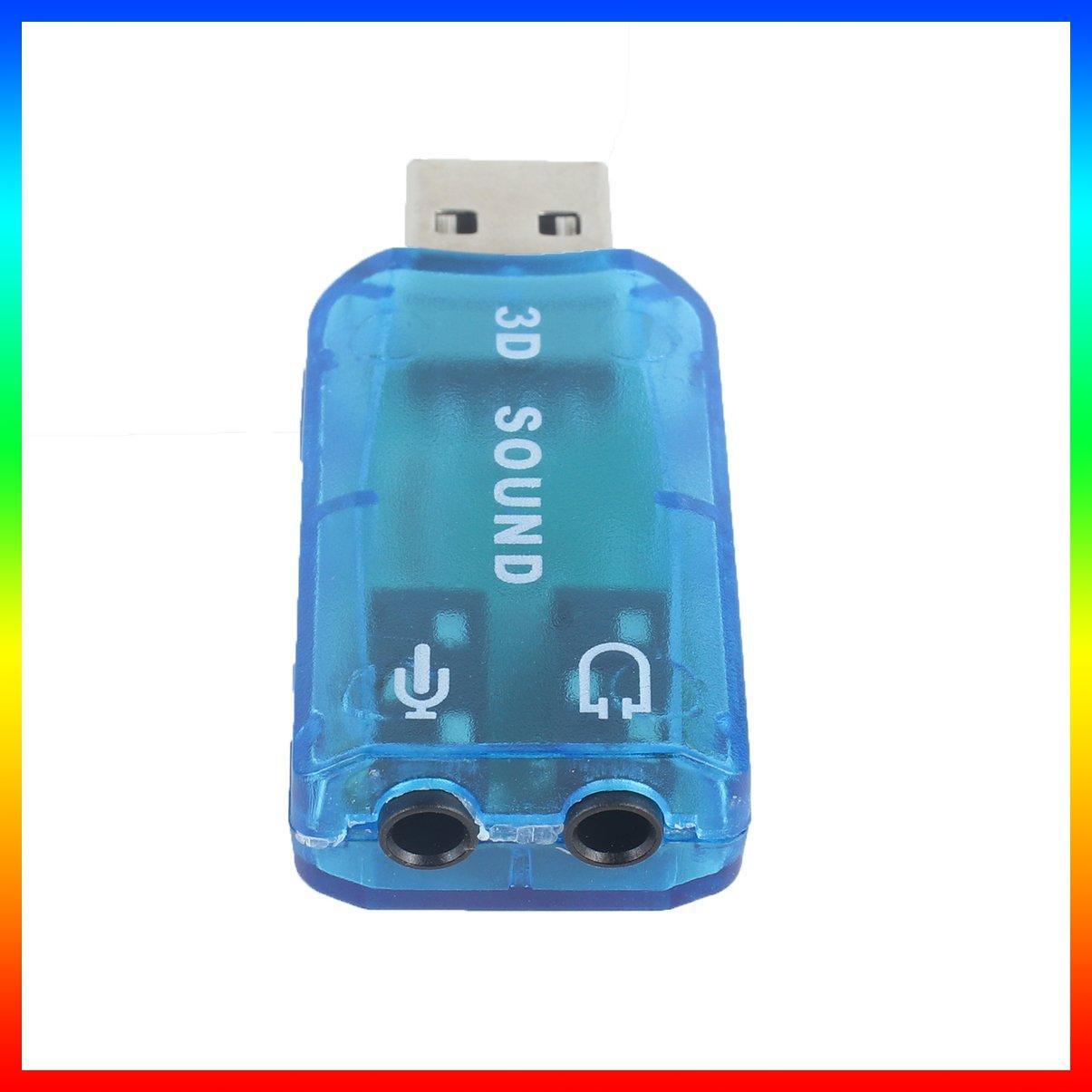 Đầu Chuyển Đổi Thẻ Âm Thanh 7.1 Ch 3d Usb 1.1 Mic / Loa Âm Thanh Cho Pc / Laptop