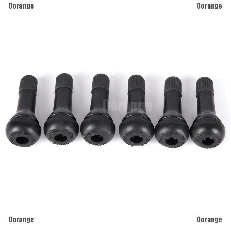 Bộ 5 Van Bánh Xe Hơi TR413 Có Nắp Màu Đen Độc Đáo