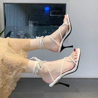 (ORDER) Sandal cao gót buộc dây đế 9cm