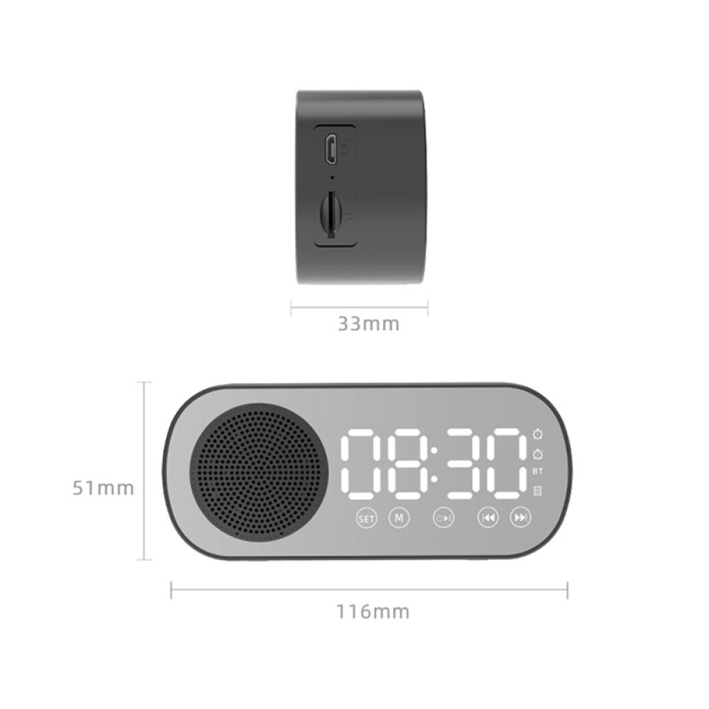 Loa Bluetooth Không Dây Tích Hợp Đồng Hồ Báo Thức Có Đèn LED Và Chức Năng Báo Thức H3X3