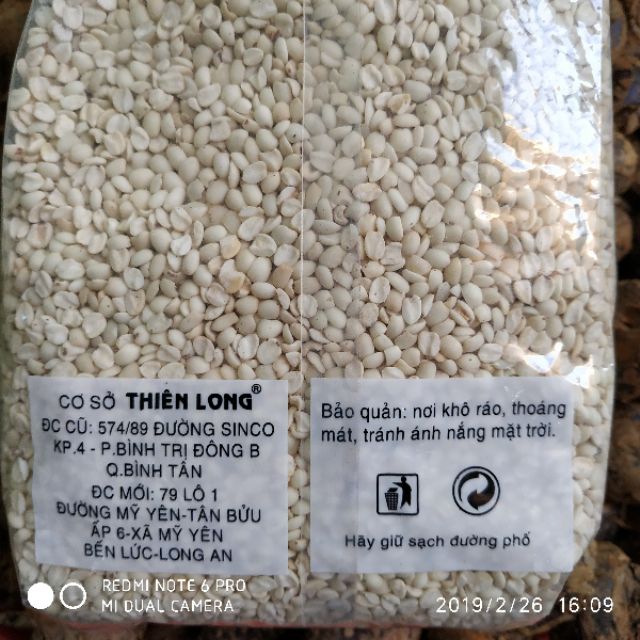 hạt bo bo (ý dĩ) loại ngon dùng nấu chè 50/100g