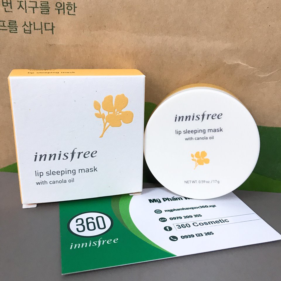 Mặt Nạ Ngủ Cho Môi Từ Dầu Hoa Cải Innisfree Lip Sleeping Mask with Canola Oil 17g