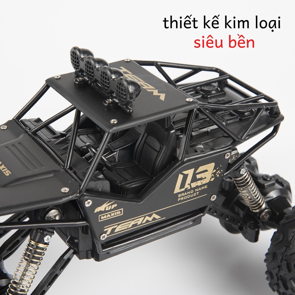 Ô tô điều khiển từ xa địa hình tốc độ cao khung nhôm cao cấp 4 chiều kèm pin sạc, xe ô tô đồ chơi cho bé BOBIKIDS OT10