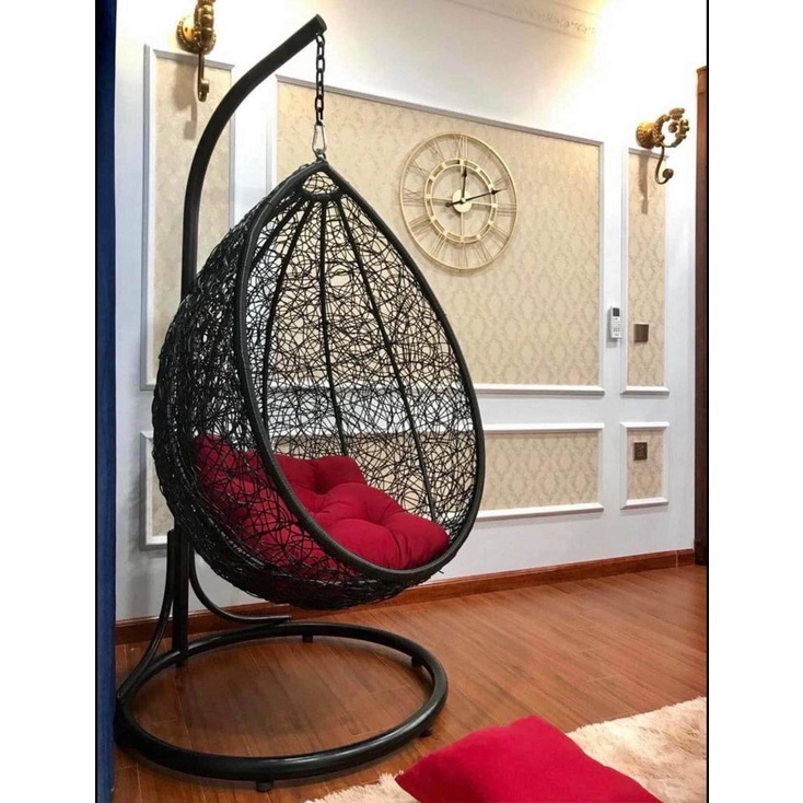 Xích Đu Trứng, Chịu Trọng Lượng 250Kg ,Nệm Nhiều Màu, Trang Trí Phòng Khách, Phòng Ngủ, Sân Vườn, Ngoài Trời