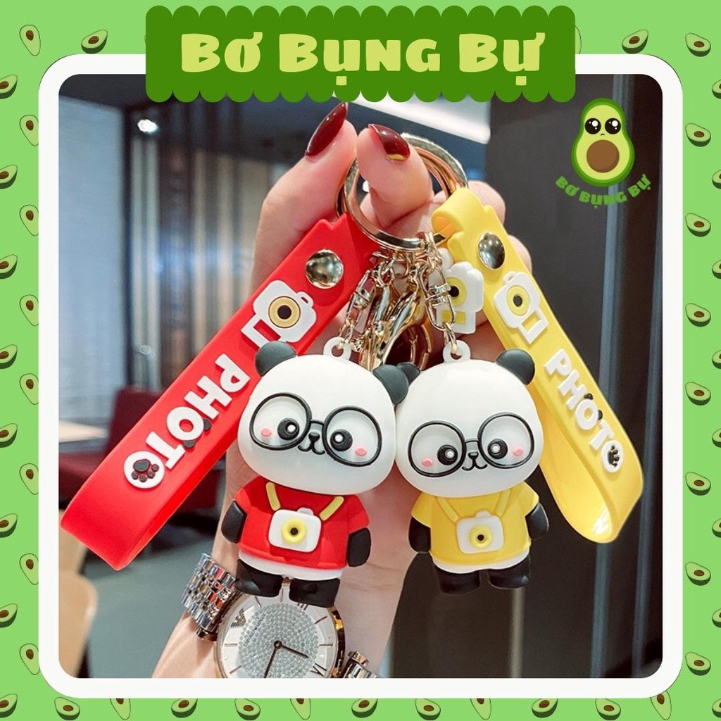 Móc khóa gấu Panda thợ chụp ảnh đáng yêu