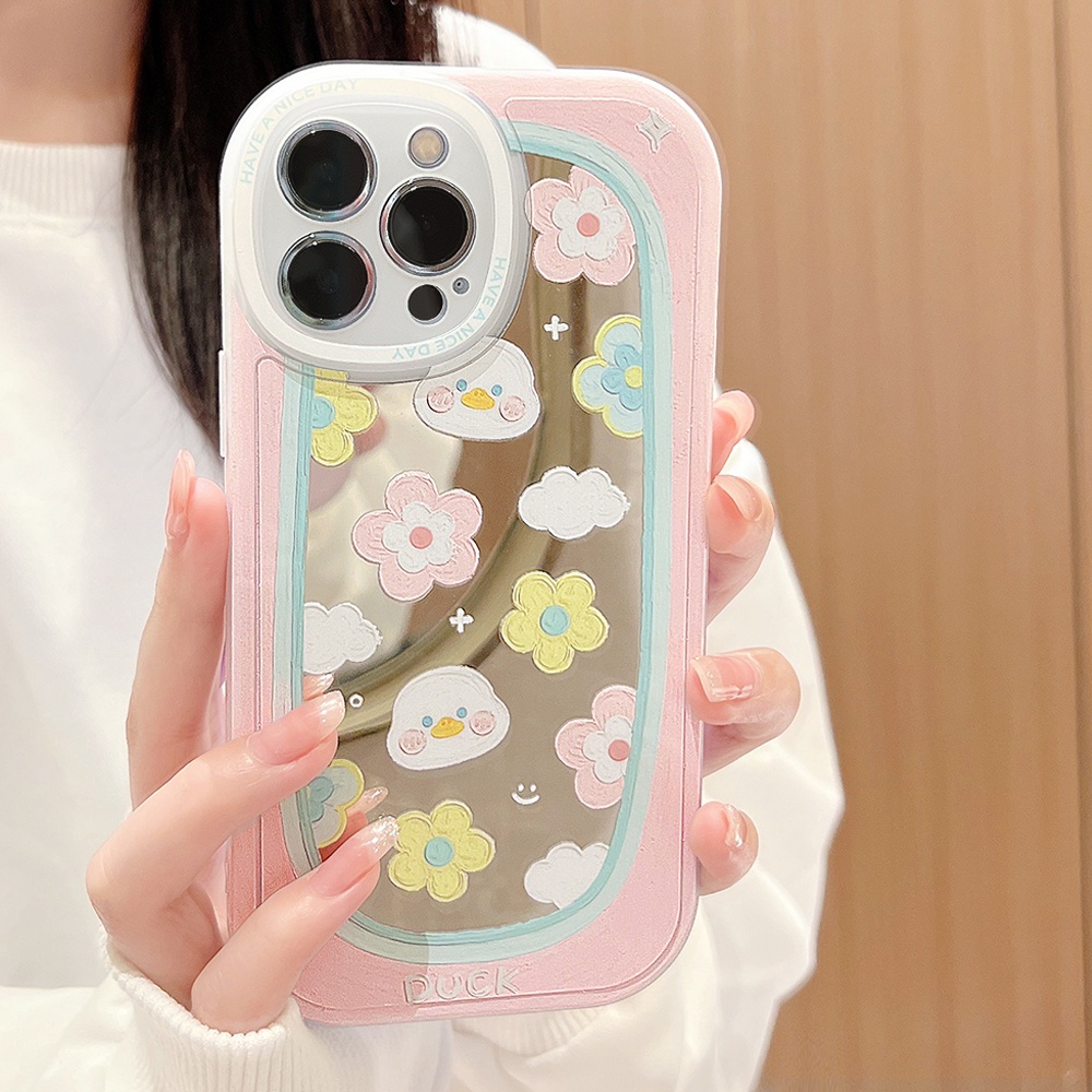 Ốp Điện Thoại Mềm Họa Tiết Tranh Sơn Dầu Hình Vịt / Vịt Cho iphone 11 12 13 pro max mini XR XS 7 8 plus