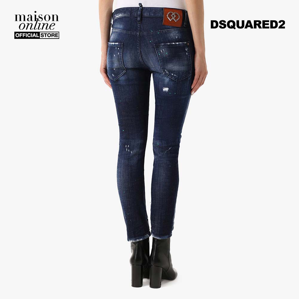 DSQUARED2 - Quần jeans nữ phom slim fit Cool Girl Dark Blue S72LB0016-470