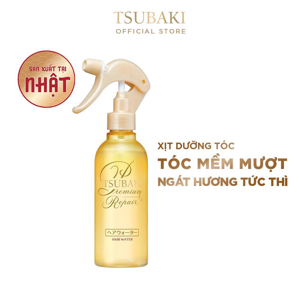 Bộ Ba Chăm Sóc Tóc Phục Hồi Ngăn Rụng Tóc Tsubaki Gội Xả (490ml/chai) + Xịt Dưỡng Tóc 220ml/chai