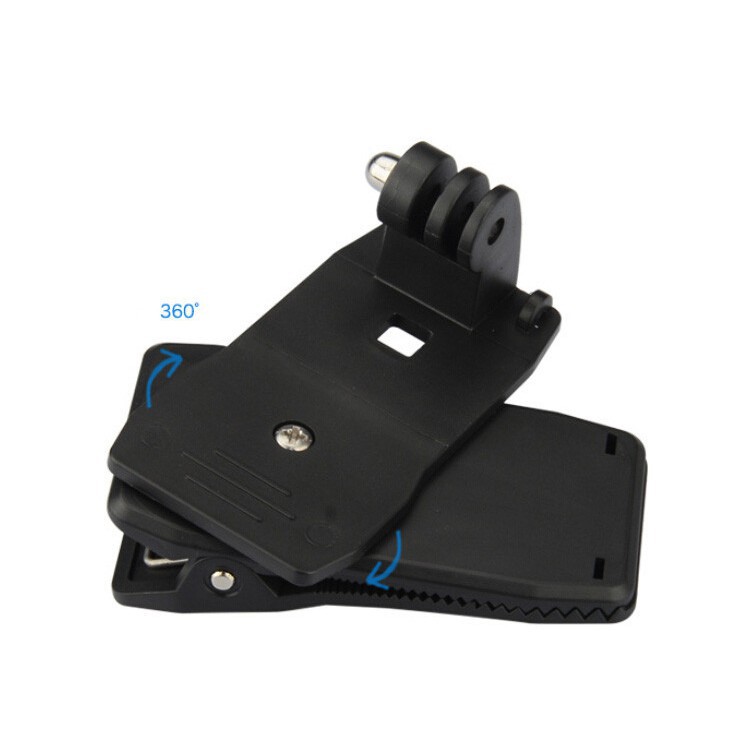 Kẹp mỏ vịt ba lô xoay được 360 độ gắn camera hành trình GoPro, Sjcam, Action cam,..