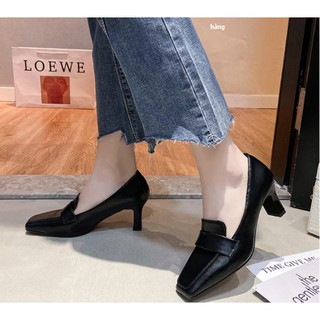 Giày loafer gót vuông ( 7cm)