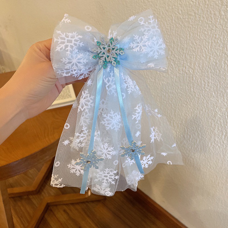 Phụ Kiện Kẹp Tóc Vải Lưới Ba Chiều Kiểu Công Chúa Đáng Yêu Dành Cho Bé Gái