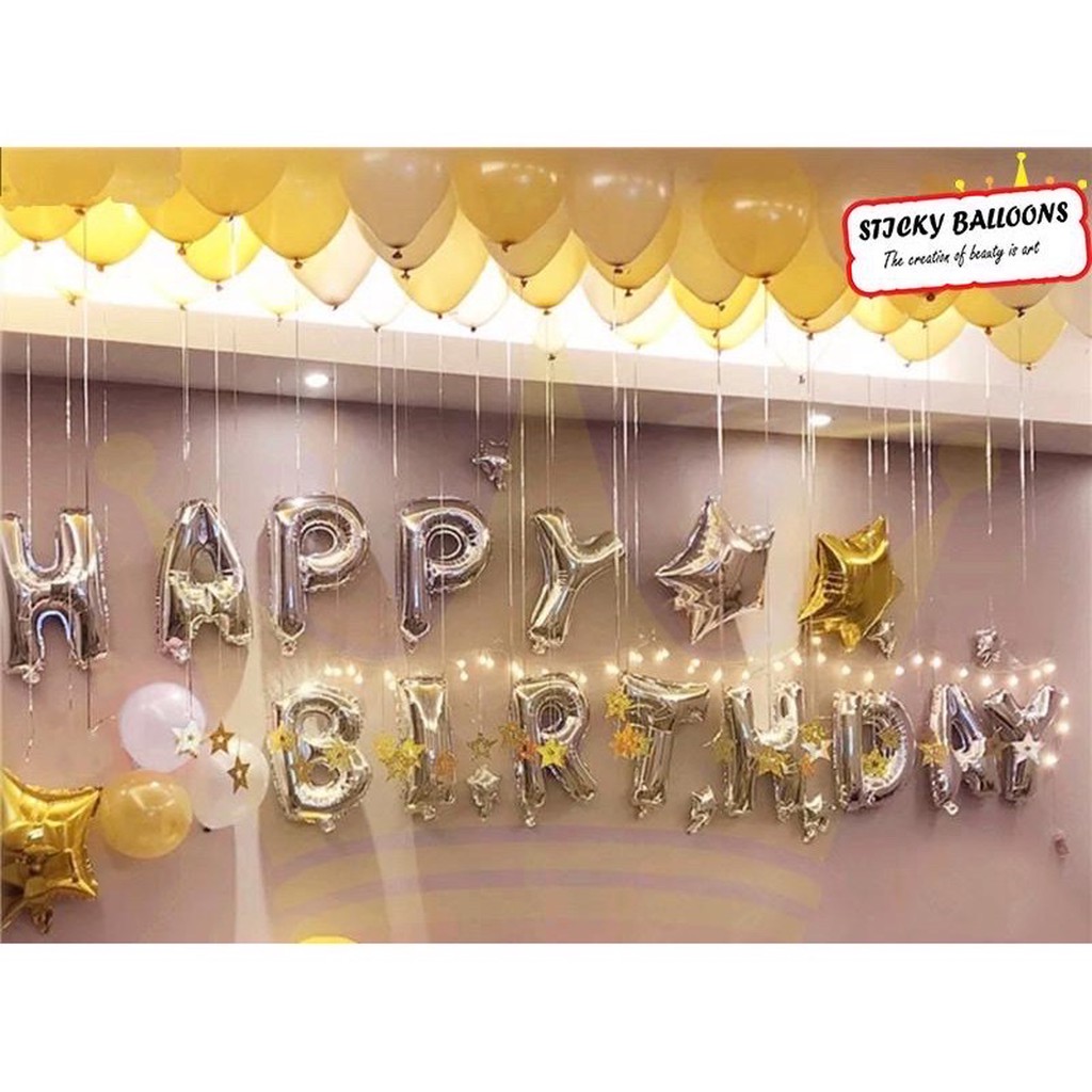 SET TRANG TRÍ SINH NHẬT SP-0031 [ CHUẨN ẢNH - Tặng kèm băng dính + bơm tay]