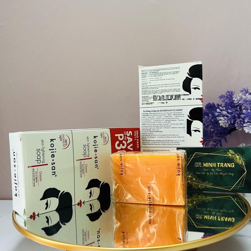 Set 3 soap xà phòng tắm Kojie.San 300g.