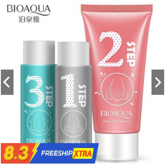 {Bioaqua}Bộ gồm 3 Lọ - Set Lột Mụn 3 Bước 123 Bioaqua