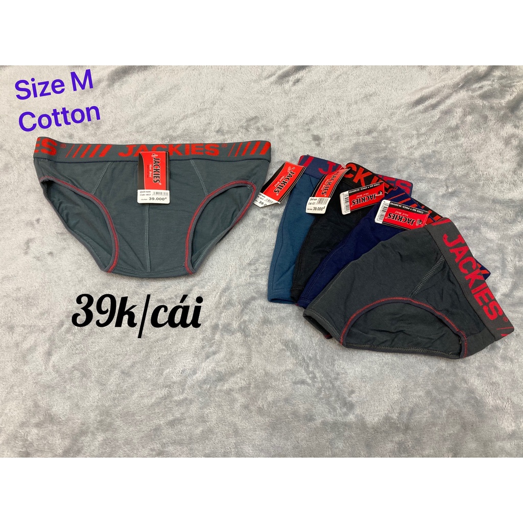 Quần lót Nam tam giác Cotton & thun lạnh JACKIES Size M - Quần sịp Nam cao cấp chính hãng công ty.