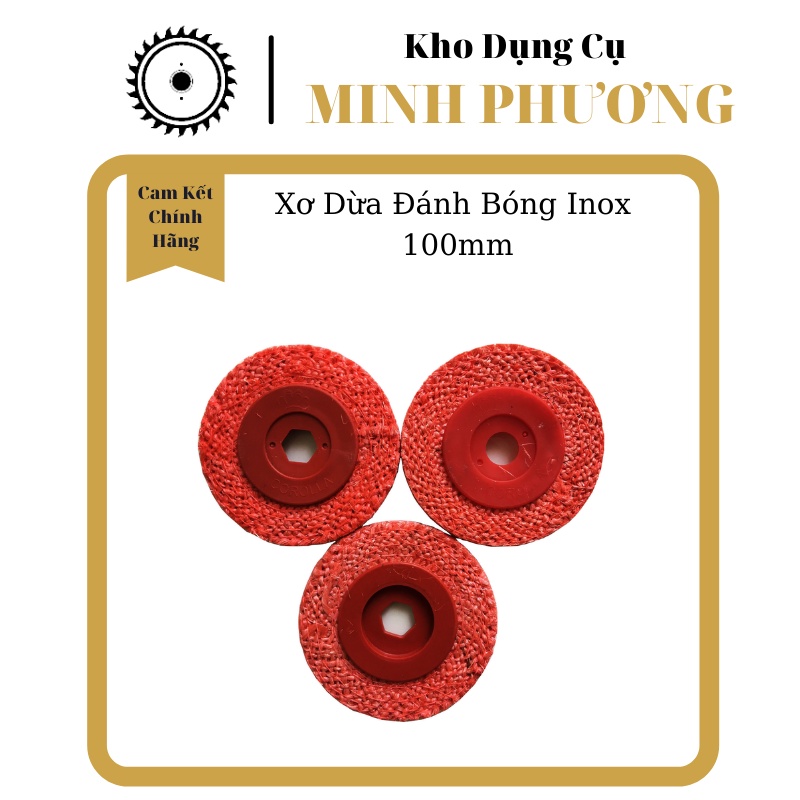 Xơ Dừa Đánh Bóng Inox, Bánh Sơ dừa đánh bóng 100mm