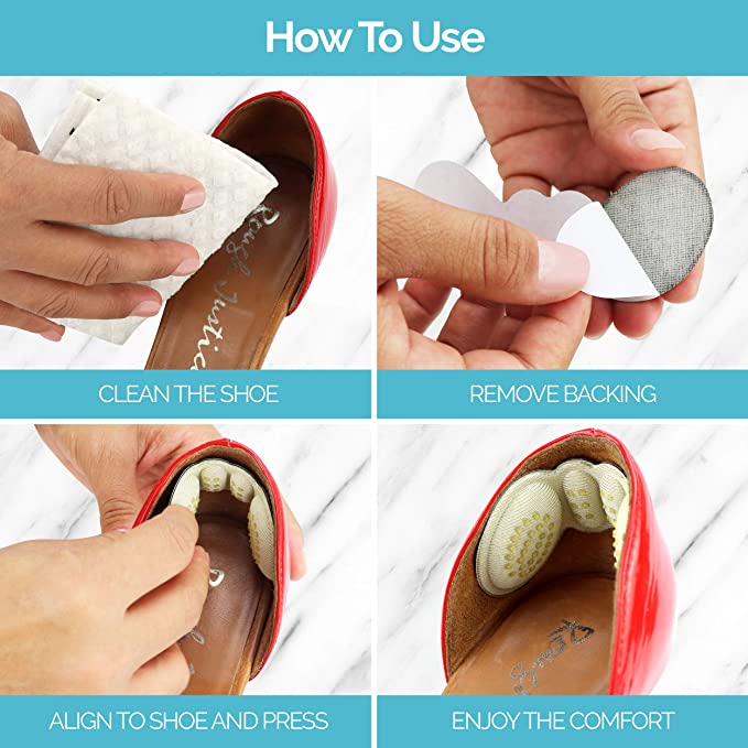 Đệm dán gót giày cao gót hút mồ hôi giảm đau chống ăn mòn tự động đa năng kiểu mút 4D cho nam và nữ