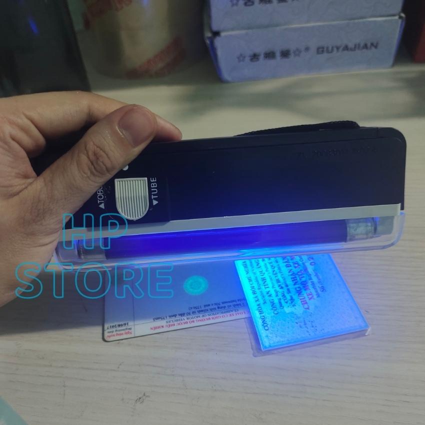 Đèn mini cầm tay soi tiền giả, giấy tờ, cà vẹt, bằng lái xe, tem, vé số bằng tia cực tím, nhỏ gọn tiện ích