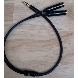 Cáp Jack Chia Tai Nghe Từ 1 Cổng 3.5 Thành 2 Cổng 3.5 Micro và Audio Riêng Biệt Loại Đẹp